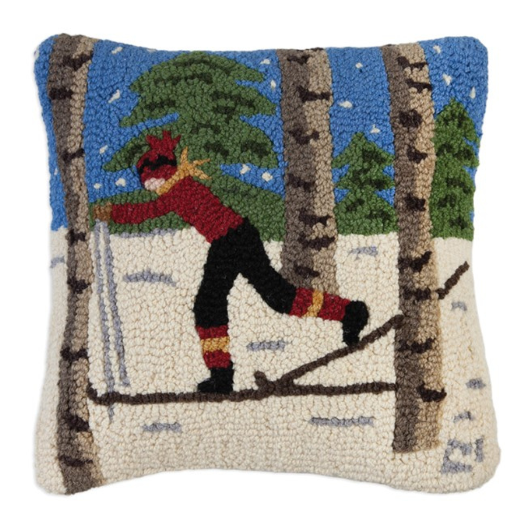 CHANDLER 4 CORNERS Back Country Skier At Dusk Pillow