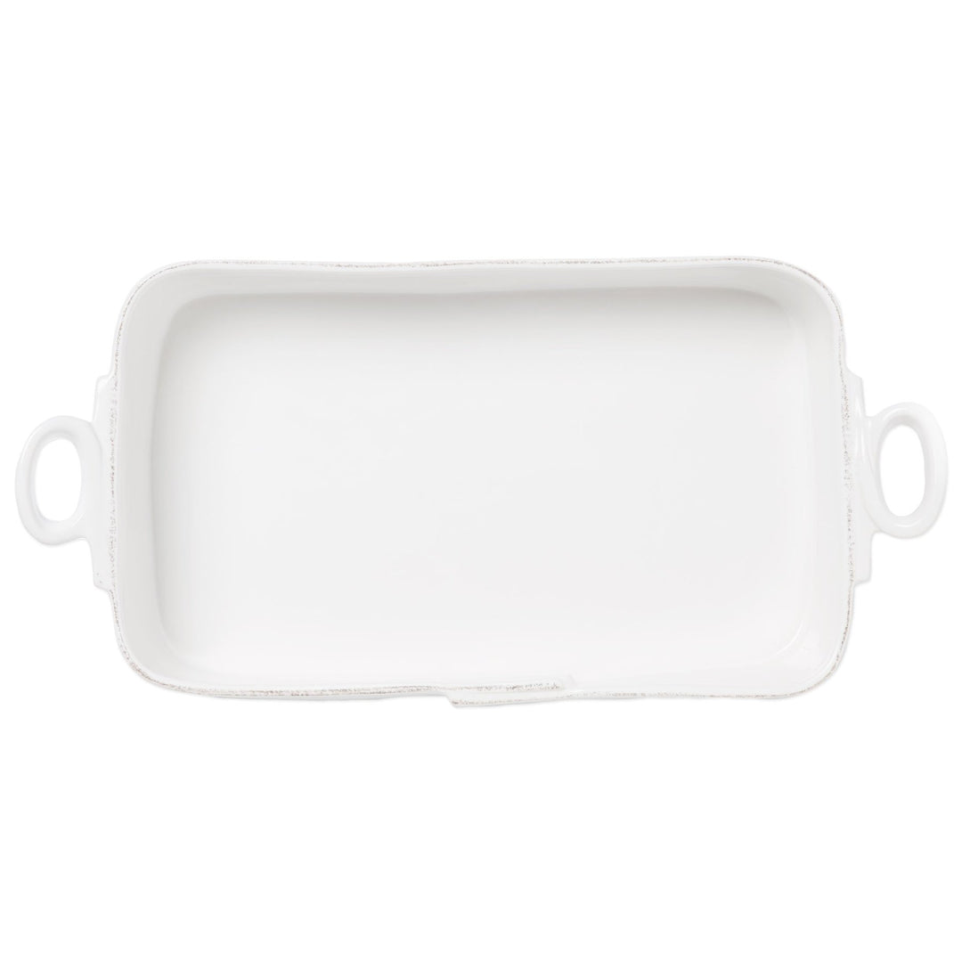 VIETRI LASTRA WHITE RECTANGULAR BAKER