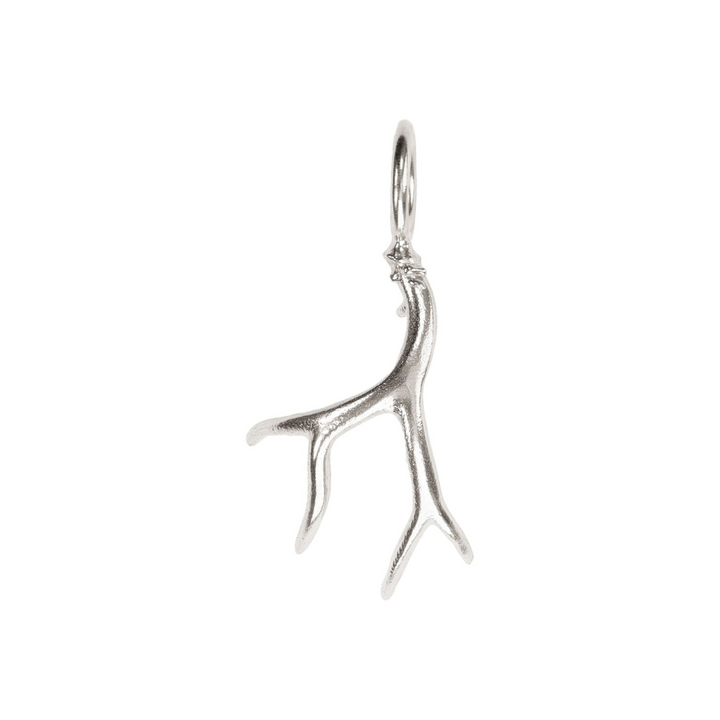 HEATHER B. MOORE STERLING SILVER SMALL POLISHED ANTLER SCULPTURAL CHARM