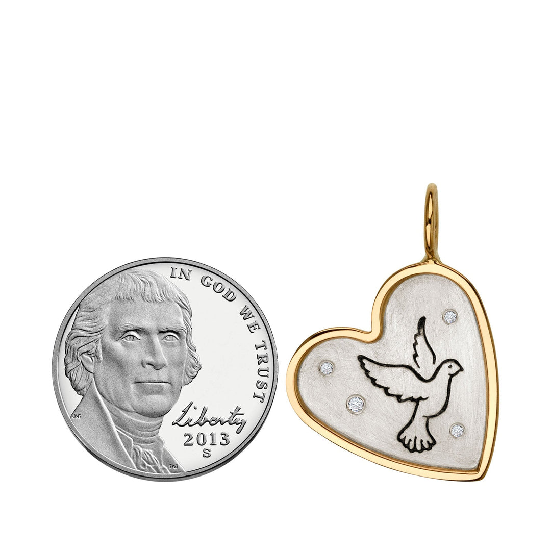 HEATHER B. MOORE DOVE HEART CHARM