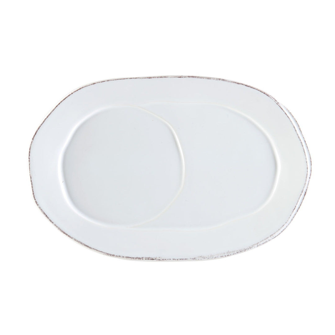 VIETRI LASTRA WHITE OVAL TRAY