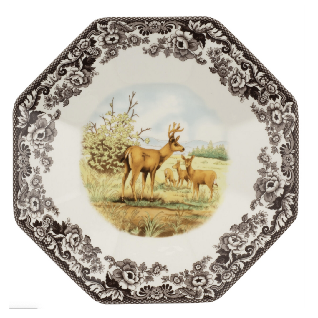 SPODE WOODLAND DEER OCTAGONAL PLATTER