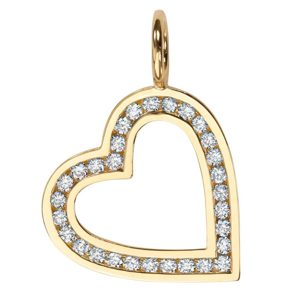 HEATHER B. MOORE MINI OPEN CHANNEL SET HEART CHARM