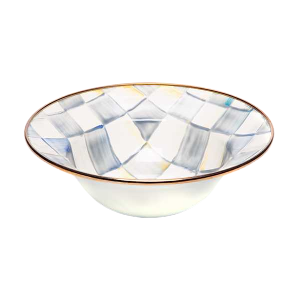 MACKENZIE CHILDS STERLING CHECK BREAKFAST BOWL