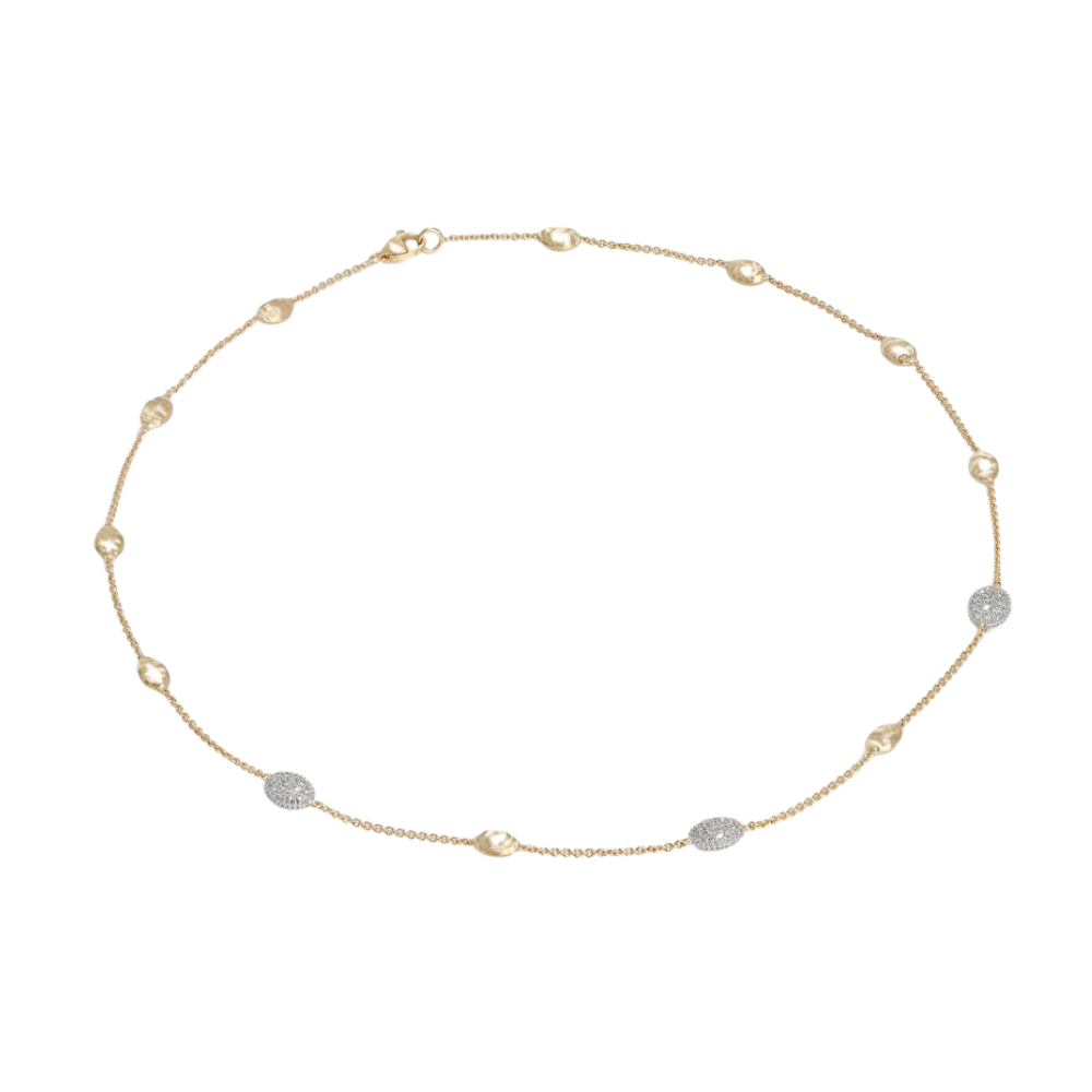 MARCO BICEGO Silviglia 18K Yellow And White Gold Diamond Bean Necklace