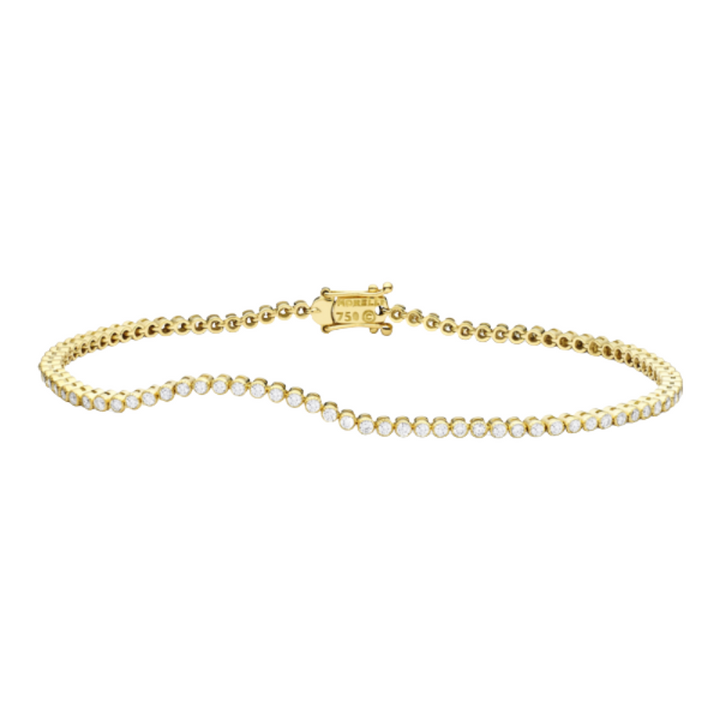 PAUL MORELLI DIAMOND STITCH YELLOW GOLD BRACELET 1.4M