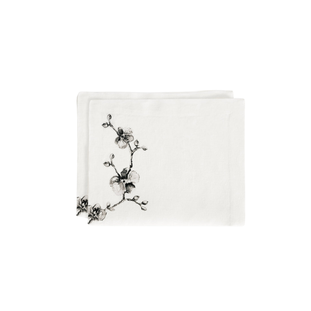 MICHAEL ARAM BLACK ORCHID FINGERTIP TOWEL 2 PIECE SET