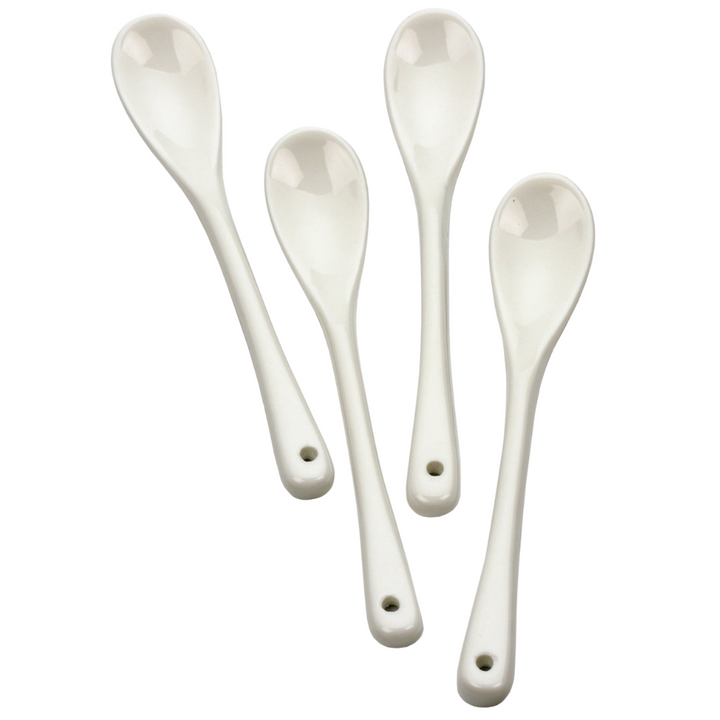 RSVP PORCELAIN EGG SPOON 4/SET