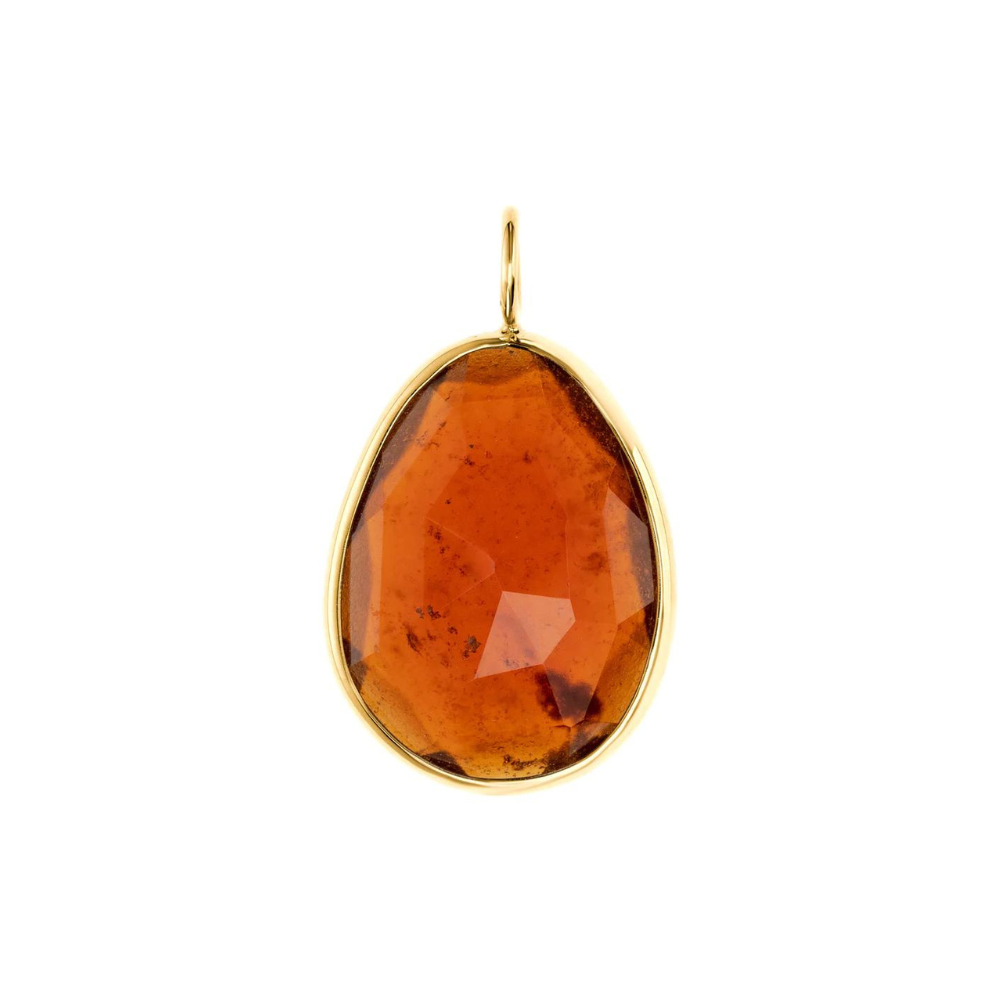 HEATHER B. MOORE 14K YELLOW GOLD GARNET ELIZABETH STONE PENDANT