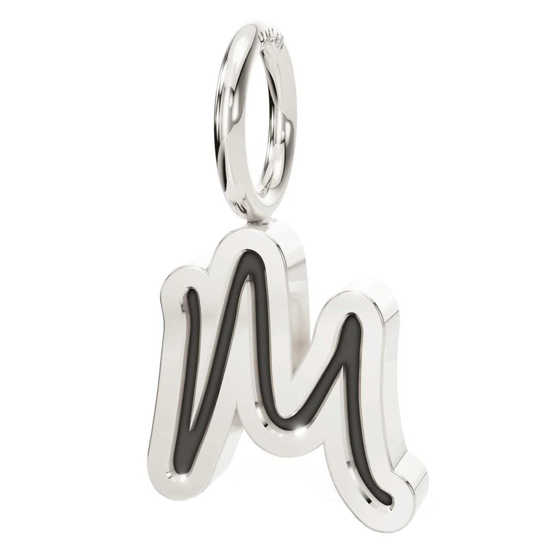 HEATHER B. MOORE STERLING SILVER HANDWRITTEN INITIAL CHARM A,B,C,D,E,F,G,H,I,J,K,L,M,N,O,P,Q,R,S,T,U,V,W,X,Y,Z