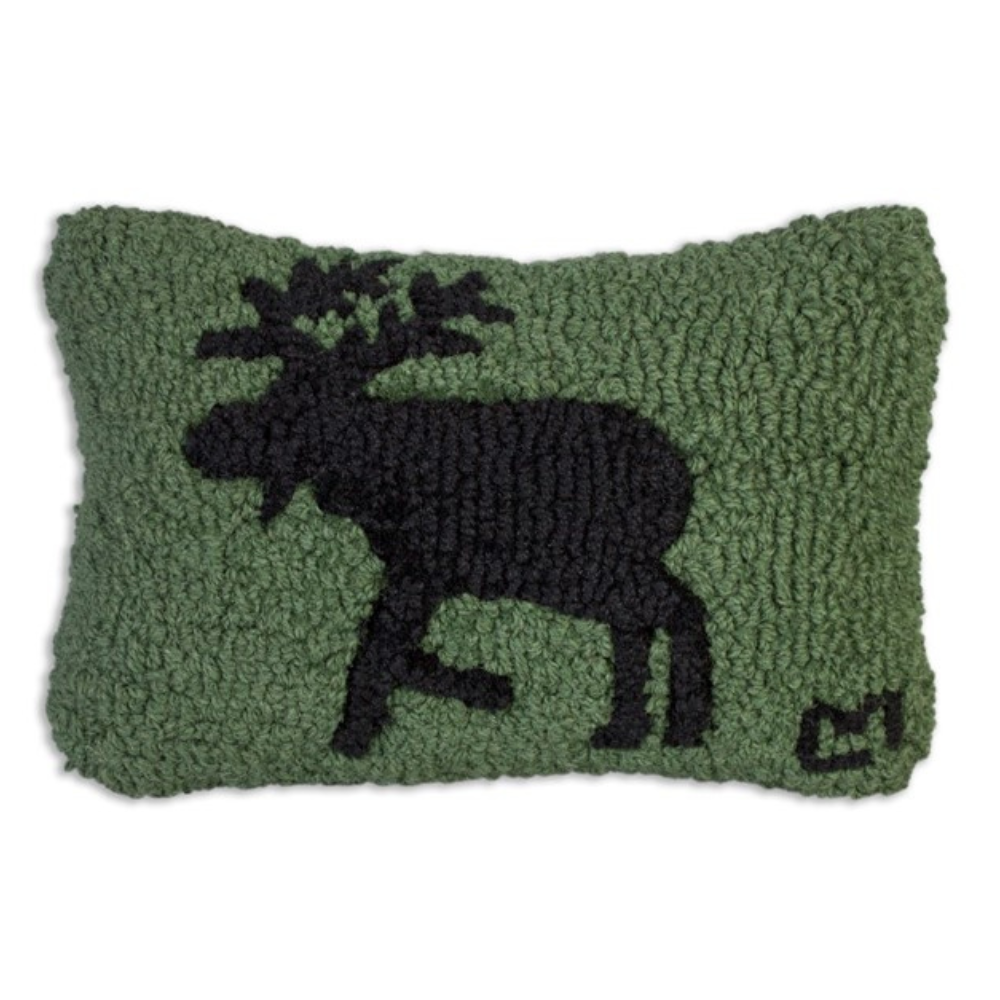 CHANDLER 4 CORNERS GREEN MOOSE ON THE MOVE PILLOW