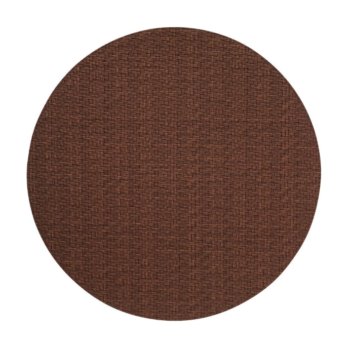 BODRUM WICKER CHOCOLATE ROUND PLACEMAT