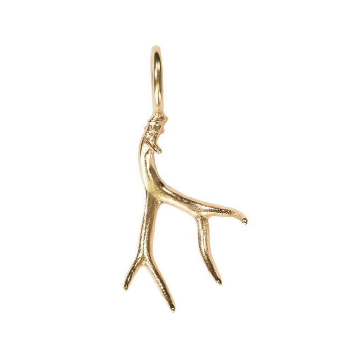 HEATHER B. MOORE Yellow Gold Polished Antler Sculptural Small Charm