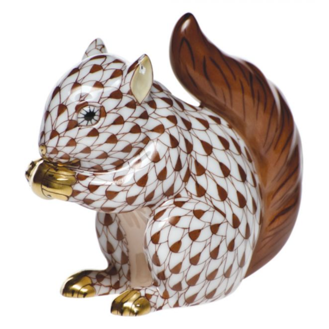 HEREND Baby Squirrel CHOCOLATE,BLUE,BLACK,GREEN,RASPBERRY,RUST