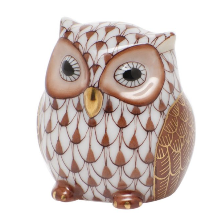 HEREND Owlet RUST,BLACK,BLUE,SAPPHIRE,CHOCOLATE,BUTTERSCOTCH,RASPBERRY,GREEN,KEYLIME