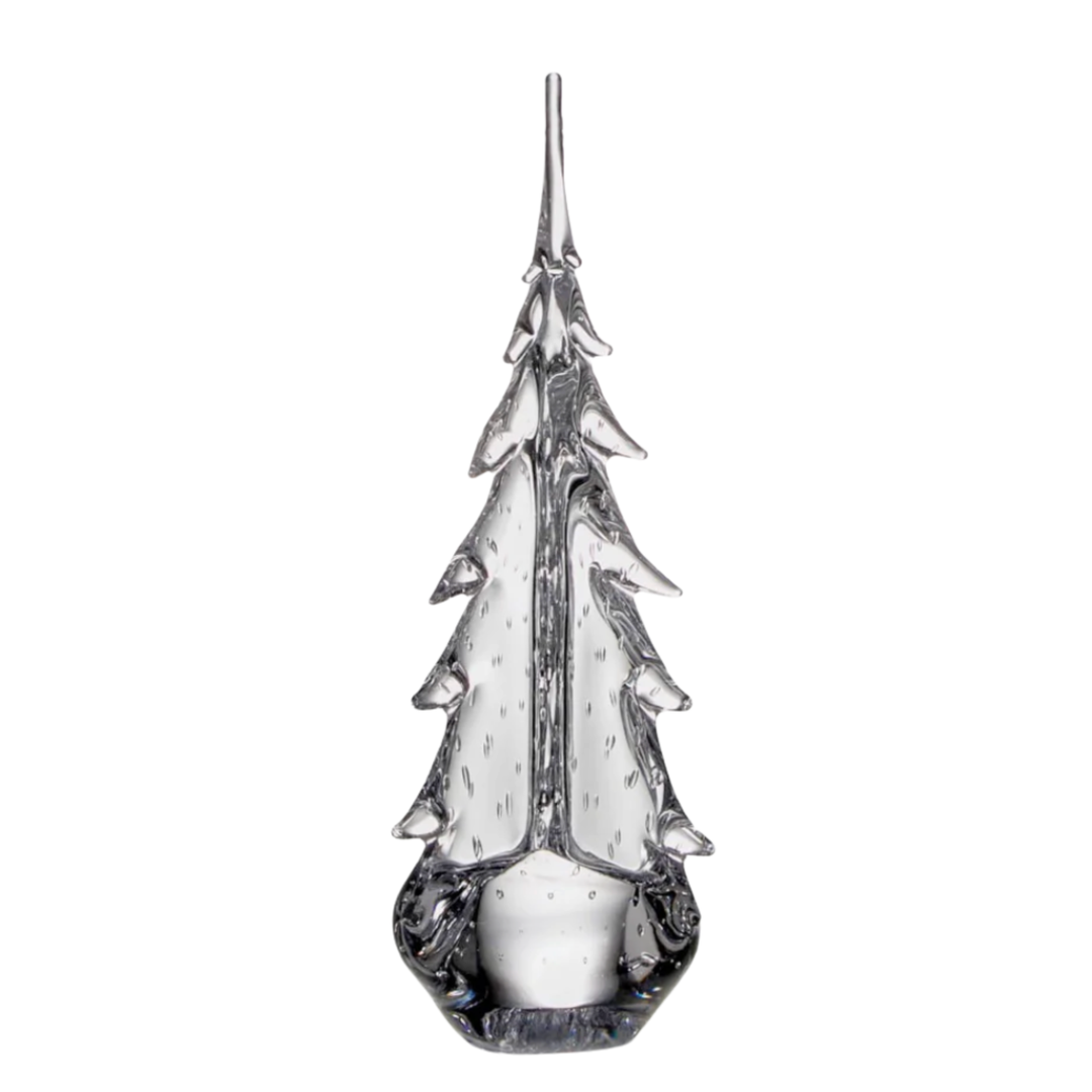 SIMON PEARCE Evergreen Bubble 12" Glass Tree