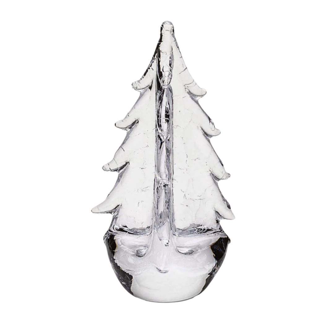 SIMON PEARCE Evergreen 8" Crackle Glass Tree
