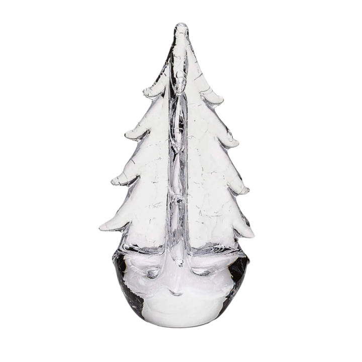 SIMON PEARCE Evergreen 8" Crackle Glass Tree
