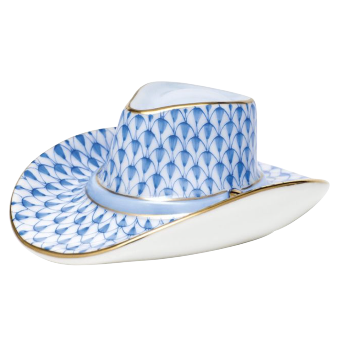 HEREND Cowboy Hat BLUE