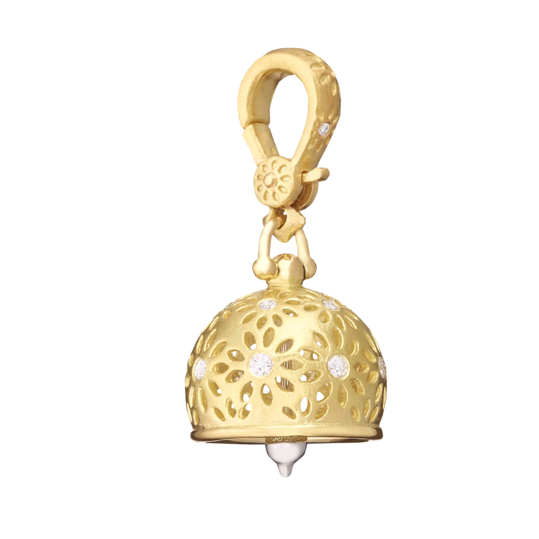 PAUL MORELLI 18K YELLOW GOLD EYELET MEDIATATION BELL #4