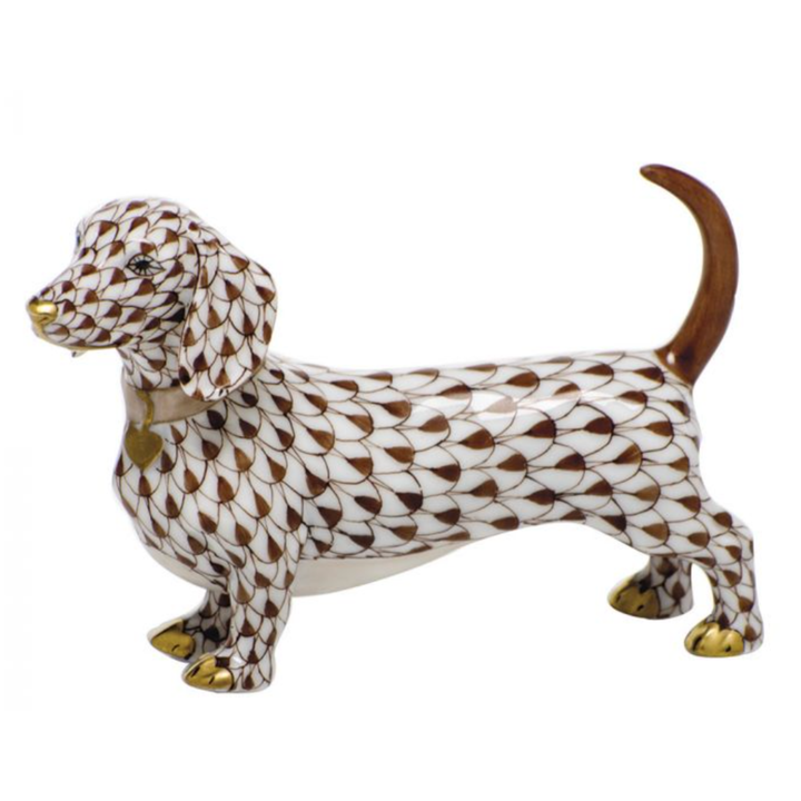 HEREND Dachshund CHOCOLATE