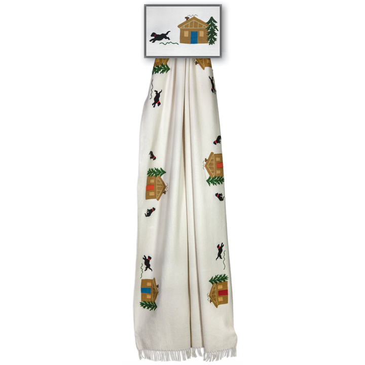 CHANDLER 4 CORNERS Summer Cabin With Lab Wool Throw