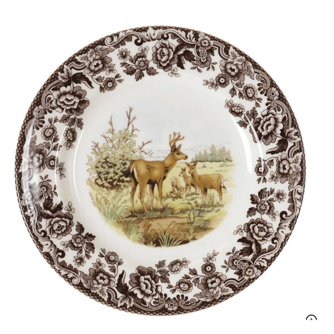 SPODE Woodland Mule Deer Salad Plate