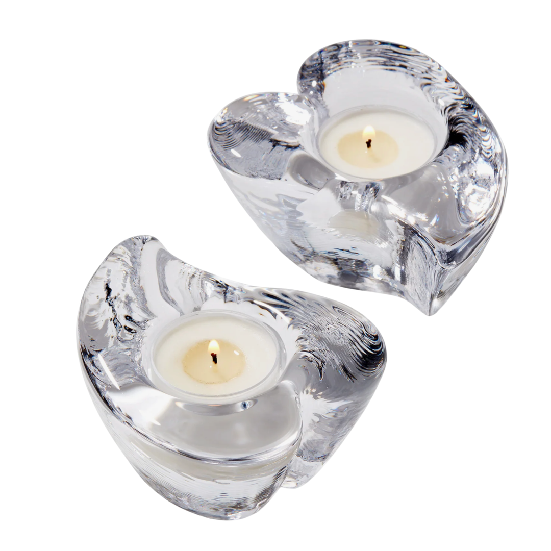 SIMON PEARCE Twisted Heart Tealight Set of 2 Default Title