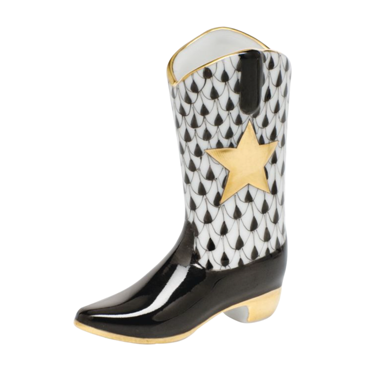 HEREND Cowboy Boot BLACK