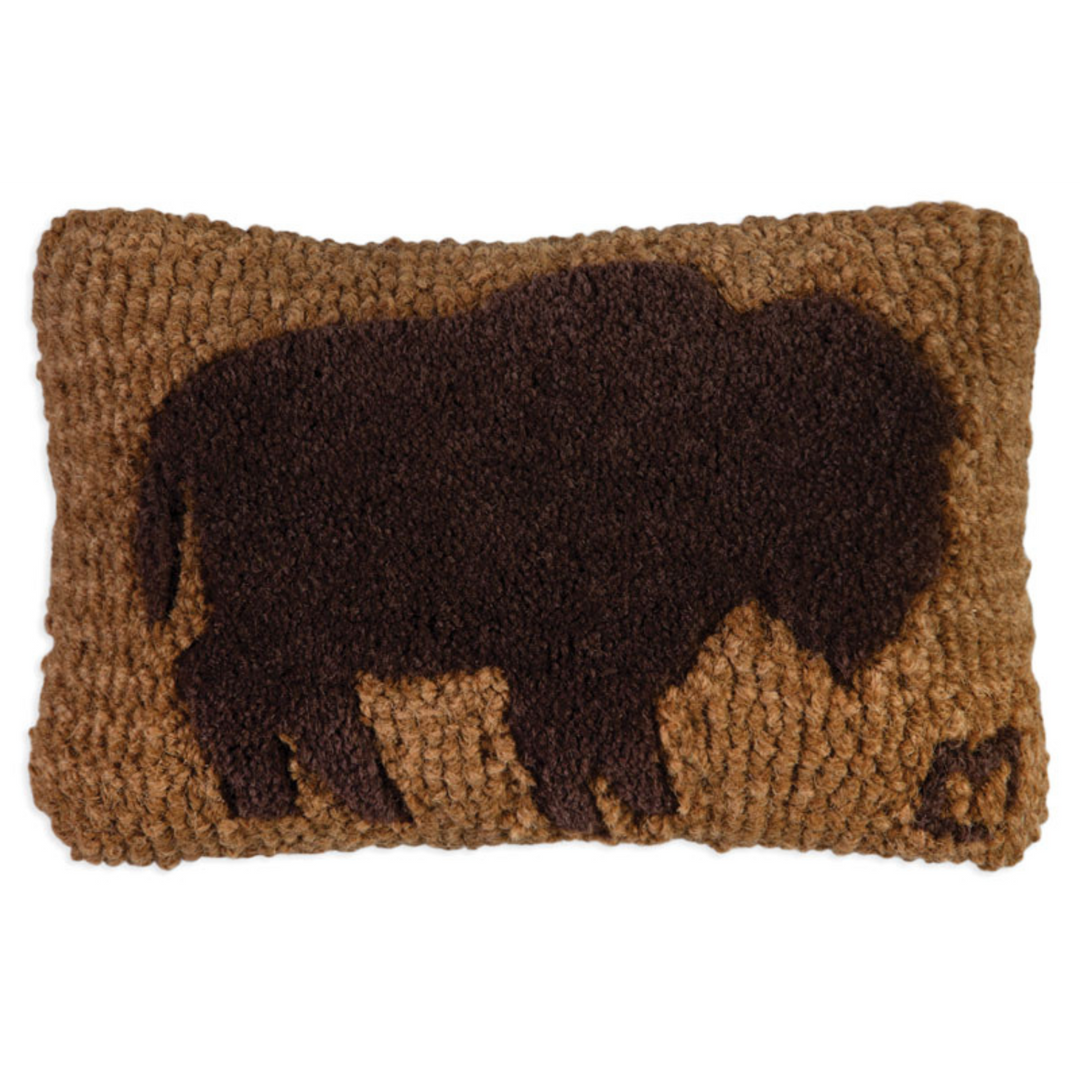 CHANDLER 4 CORNERS TUFTED BUFFALO HAND-HOOKED PILLOW