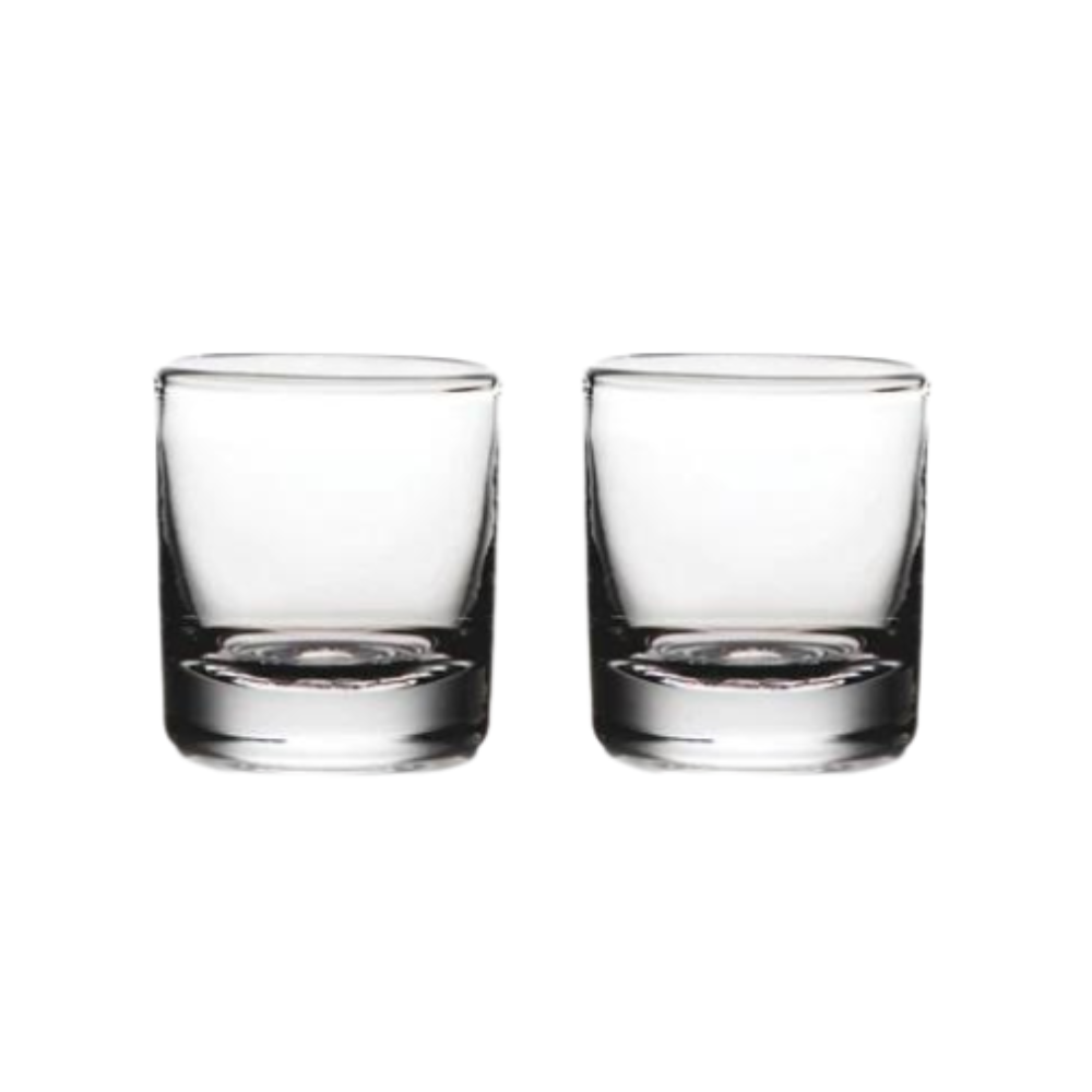 SIMON PEARCE Ascutney Double Old Fashion Set of 2 Glasses