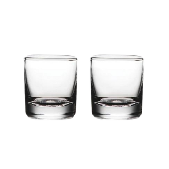 SIMON PEARCE Ascutney Double Old Fashion Set of 2 Glasses