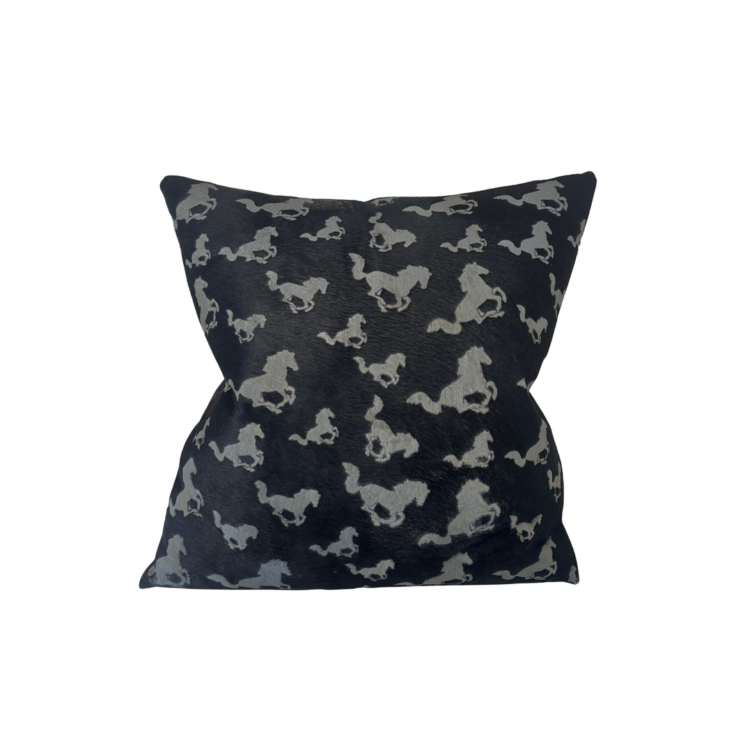 LABORDE Horses On Black Pillow Default Title