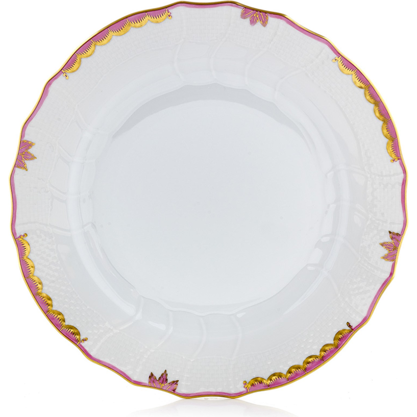 HEREND PRINCESS VICTORIA PINK DINNER PLATE