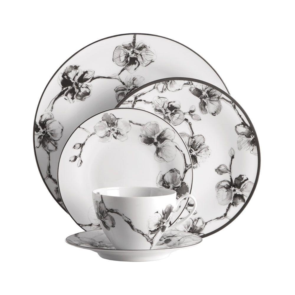 MICHAEL ARAM BLACK ORCHID DINNERWARE 5PC PLACESETTING