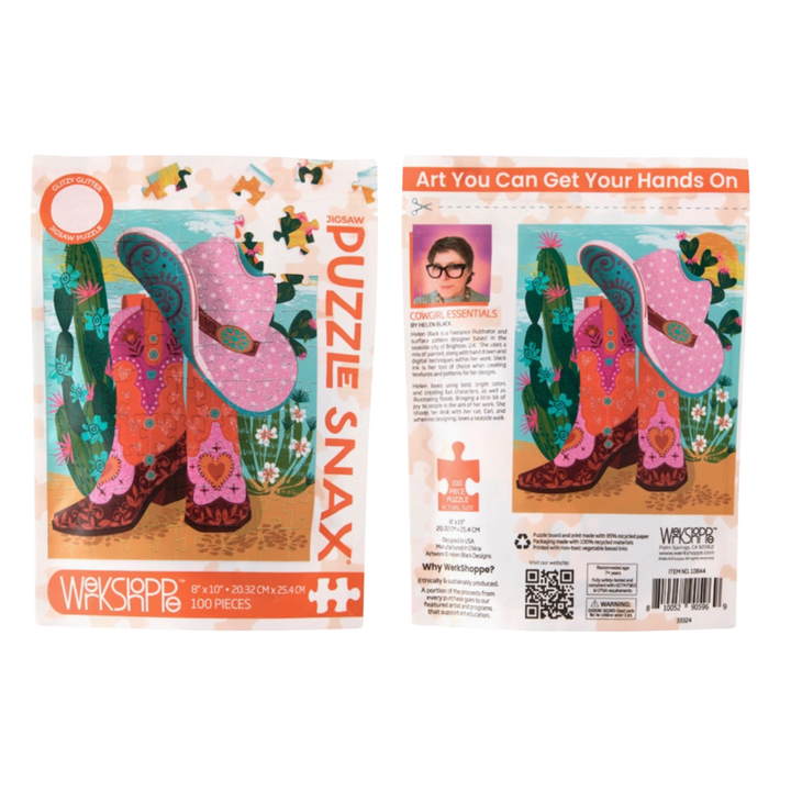 WERKSHOPPE Cowgirl Essentials 100 Piece Puzzle Snax