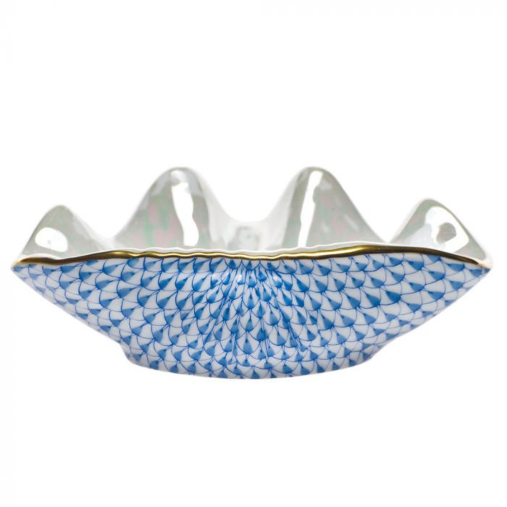 HEREND CLAM SHELL BLUE