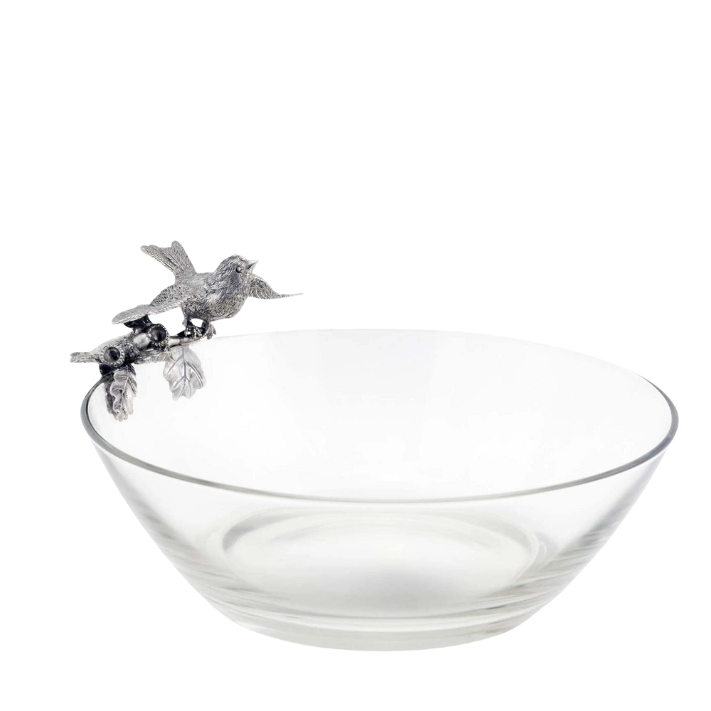 VAGABOND HOUSE SONG BIRD GLASS SERVING BOWL