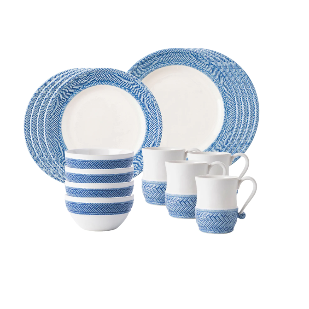 JULISKA LE PANIER 16PC PLACE SETTING - DELFT BLUE (ONLINE ONLY)