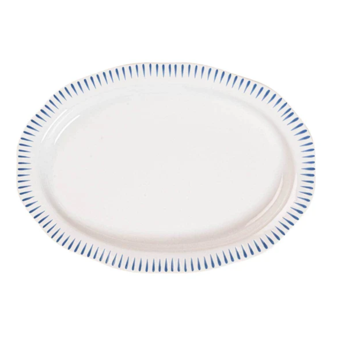 JULISKA Sitio Stripe Delft Blue Serving Platter Default Title
