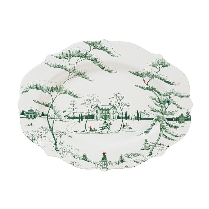 JULISKA Country Estate Winter Frolic Evergreen Platter Default Title