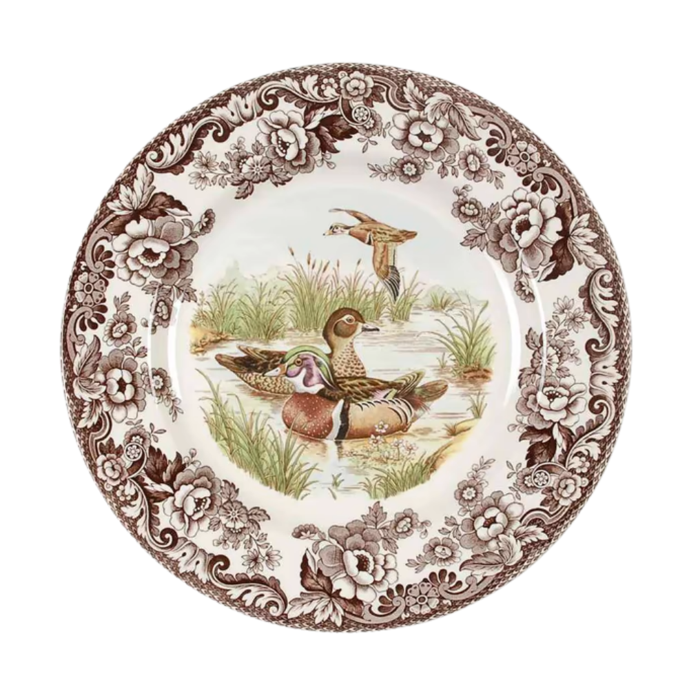 SPODE Woodland Mallard Duck Dinner Plate