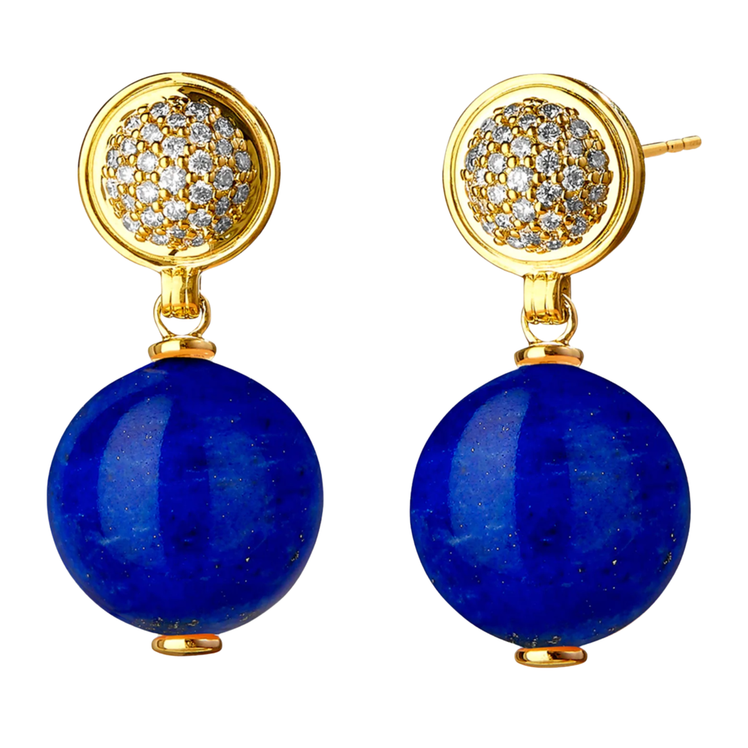 SYNA 18K Yellow Gold LImited Edition Candy Lapis Lazuli Earrings Default Title