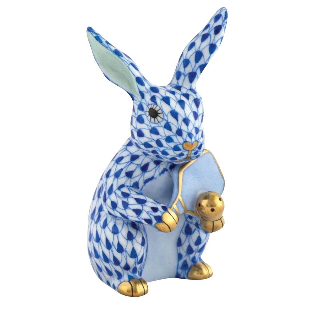 HEREND Pickle Ball Bunny SAPPHIRE