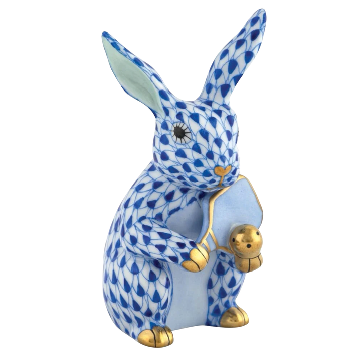 HEREND Pickle Ball Bunny SAPPHIRE