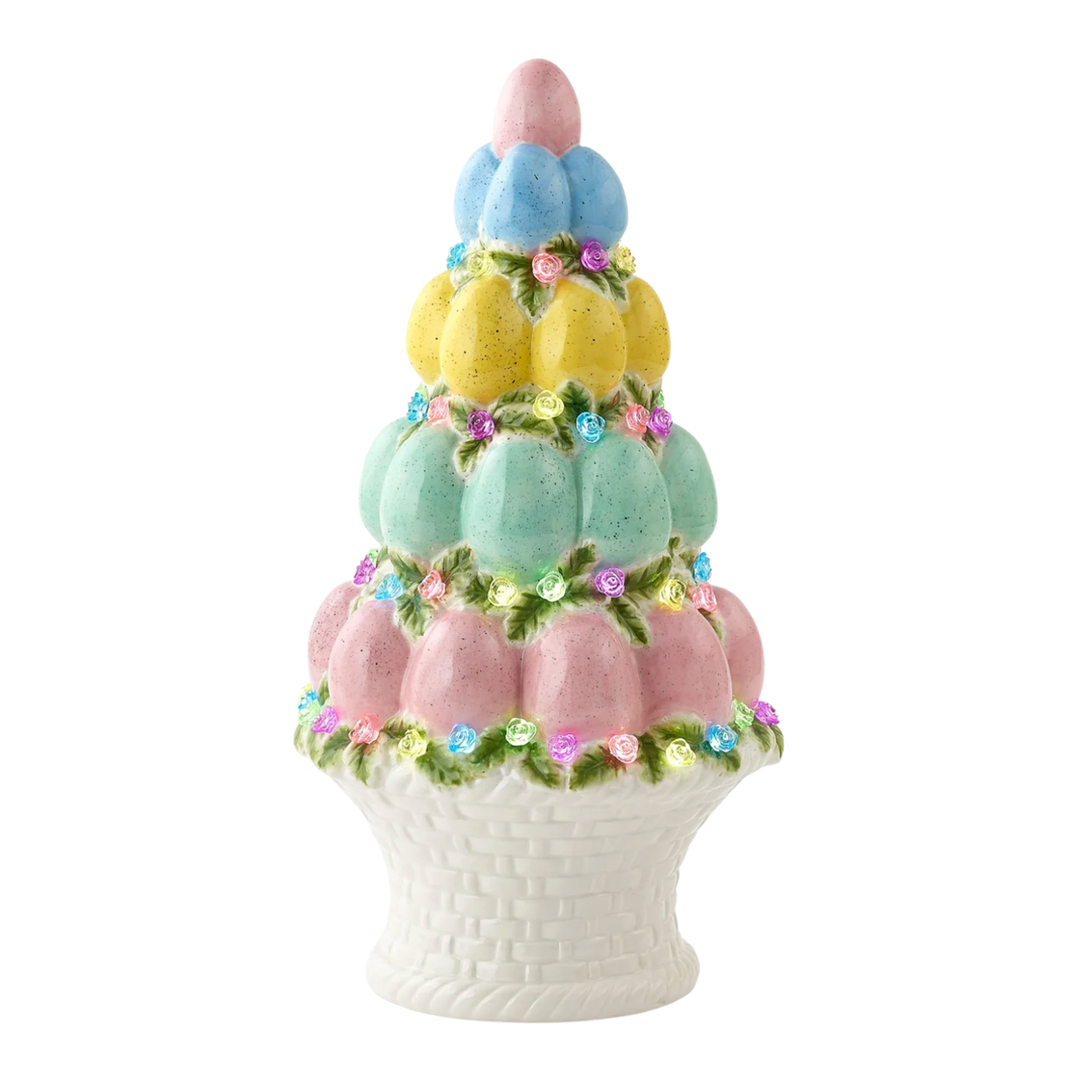 180 DEGREES Egg Tree With Lights In Basket Default Title