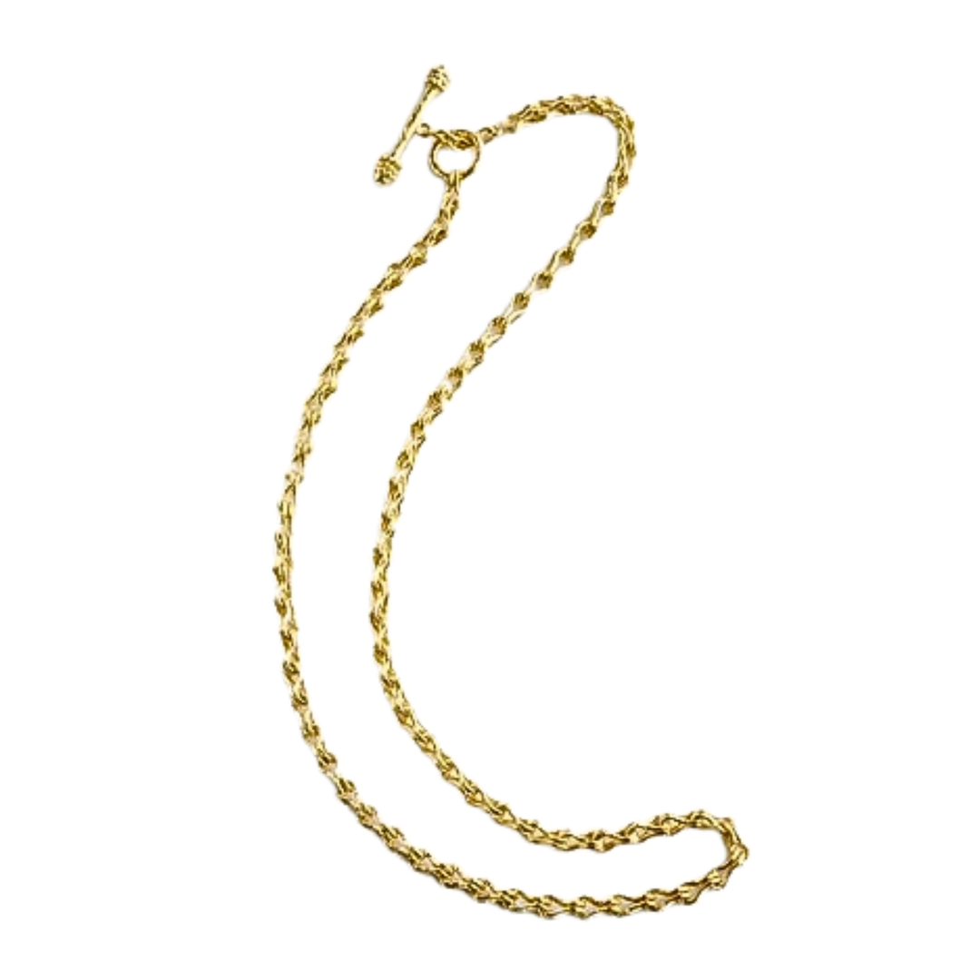 Giulia Twisted 19K Yellow Gold Toggle Necklace