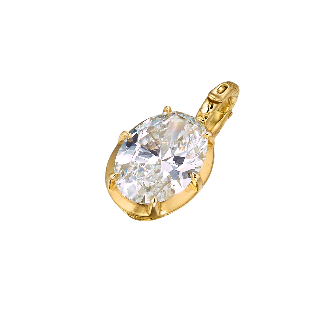 Crownwork® North-South Lab-Grown Diamond Pendant In 18K Gold