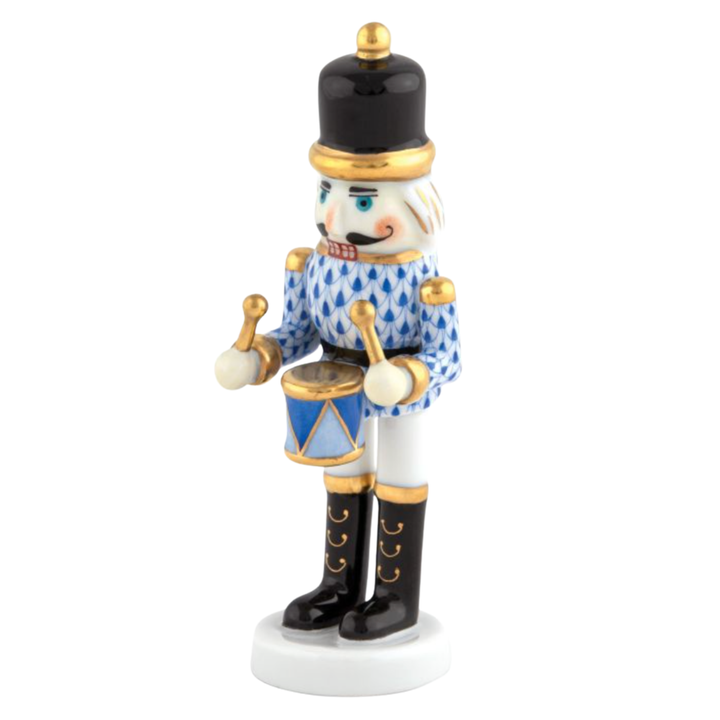 HEREND Nutcracker Drummer SAPPHIRE