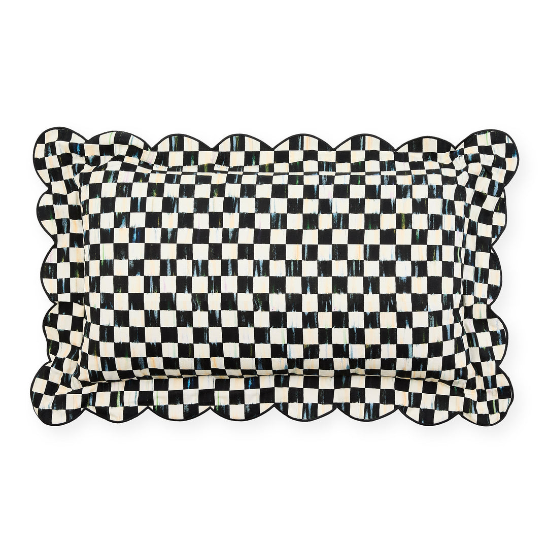 MACKENZIE CHILDS Courtly Check Reversible Lumbar Pillow